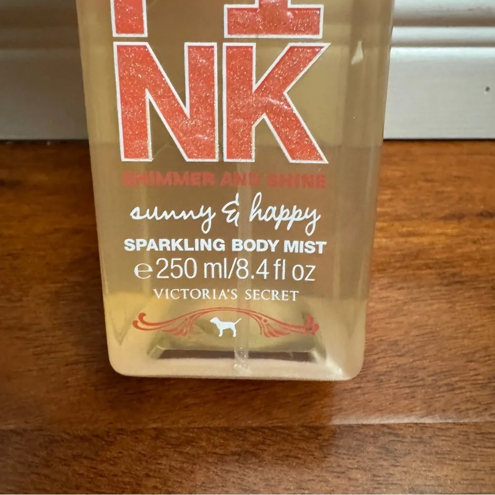 Victoria's Secret Pink Sunny & Happy Shimmer & Shine Sparkling Body Mist 8.4 OZ